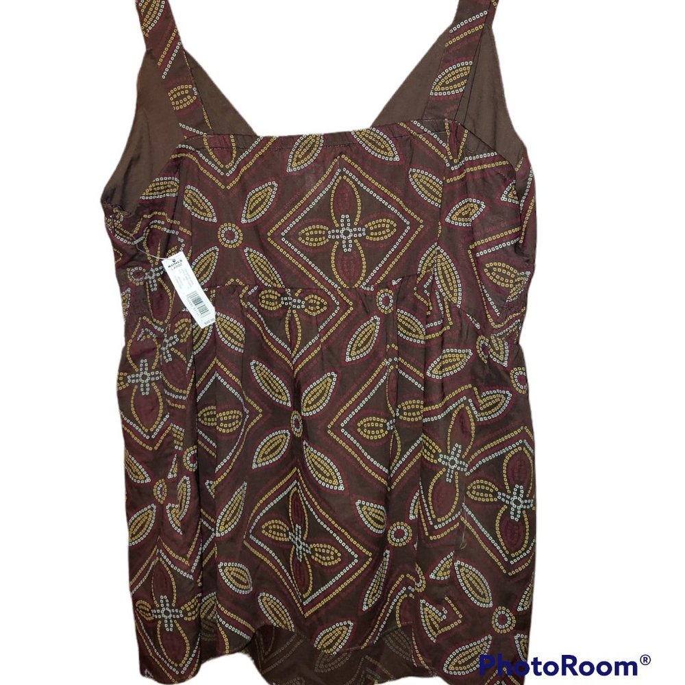 Apt. 9 Brown Baby Doll Tank Top Women's Size L NWT - Picture 3 of 6